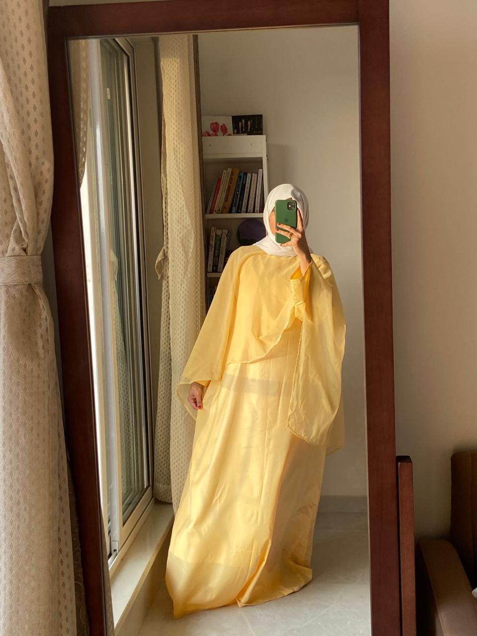 Butter Yellow Cape Dress